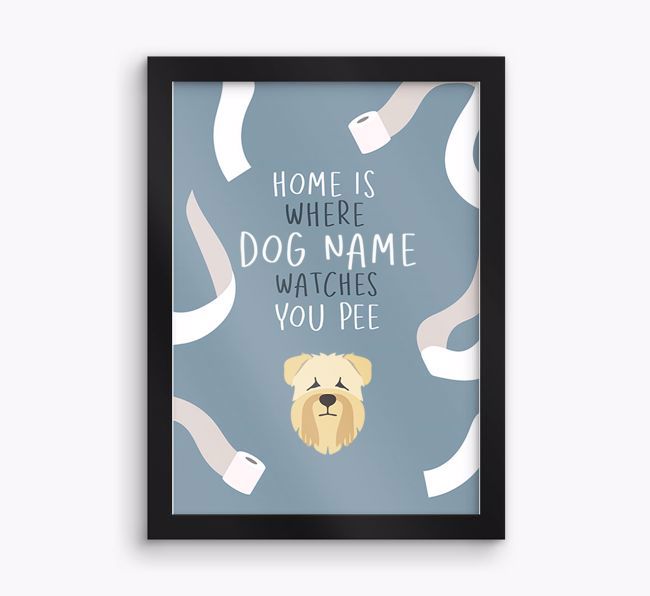 Watches You Pee: Personalised {breedFullName} Framed Print